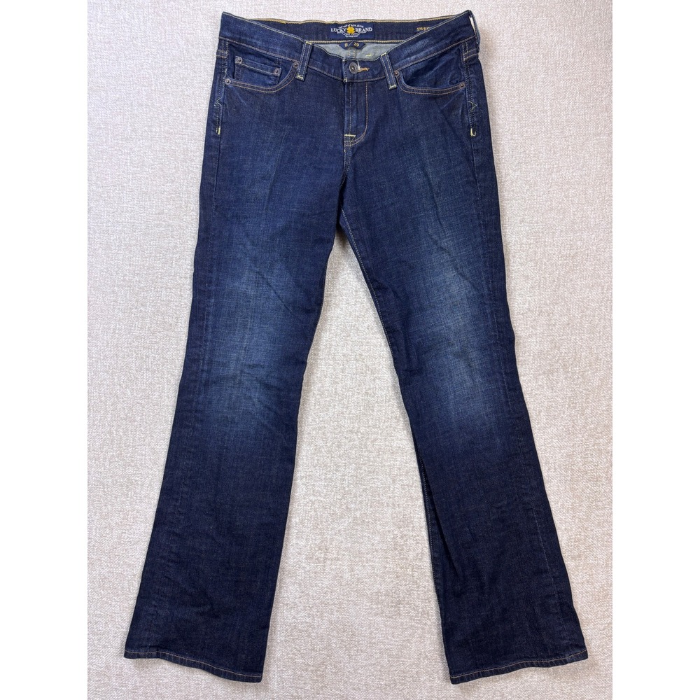 Lucky Brand Sweet N Low Bootcut Jeans Dark Wash Size 8/29 Stretch Denim